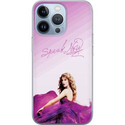 Kompatibelt Mobildeksel til Apple iPhone 13 Pro Illustrasjon av Taylor Swift i flytende lilla kjole med elegant og moderne popfølelse