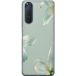 Kompatibel Mobilcover til Sony Xperia 5 II Elegant design med mintgrønne liljer og harmoniske blomsterdetaljer