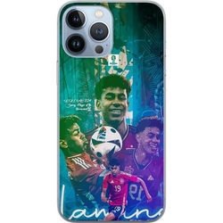 Kompatibelt Mobildeksel til Apple iPhone 13 Pro Max Lamine Yamal fotballmotiv med Barcelona og Spania-inspirasjon i fargerik stil
