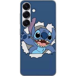Kompatibelt Mobildeksel til Samsung Galaxy S25 Disney Stitch Lilo og Stitch blå figur søt alien kawaii tegneseriefigur morsom plakat retro design