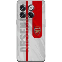 Kompatibelt Mobildeksel til OnePlus 10T Arsenal FC emblem fotballklubb plakat Gunners Premier League logo rød hvit bakgrunn retro design kunst
