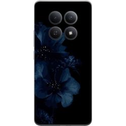 Kompatibelt Mobildeksel til Xiaomi Redmi Note 15 Pro Mörkblå blommor