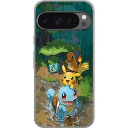 Kompatibelt Mobildeksel til Google Pixel 9 Pro XL Søt scene med klassiske figurer i regn
