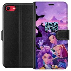 Kompatibelt Lommeboketui til Apple iPhone 8 K Pop Demon Hunters animeinspirert design med tre kvinnelige krigere, perfekt for fans av K pop manga act