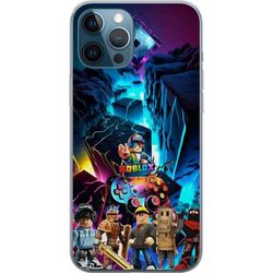 Kompatibelt Mobildeksel til Apple iPhone 12 Pro Roblox futuristisk neonverden med spillkontrollere, karakterer og lyseffekter - perfekt for alle gami