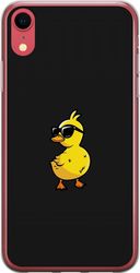 Kompatibelt Mobildeksel til Apple iPhone XR Tegnet and med solbriller i enkel stil mot svart bakgrunn