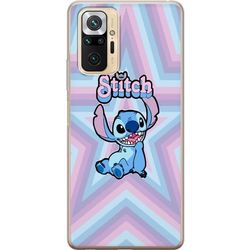 Kompatibelt Mobildeksel til Xiaomi Redmi Note 10 Pro Fargerikt Stitch motiv med blå figur og myke pastelltoner for barn og fans