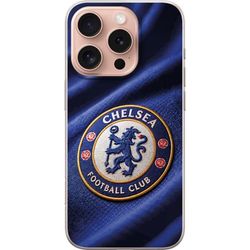 Kompatibelt Mobildeksel til Apple iPhone 16 Pro Chelsea FC logo med klassisk blå fotballdesign