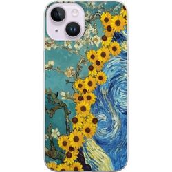 Kompatibelt Mobildeksel til Apple iPhone 15 Van Gogh plakat solsikke Starry Night kunst blomster maleri artistisk retro kunst impresjonisme design
