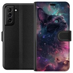 Kompatibelt Lommeboketui til Samsung Galaxy S21+ 5G Katten i Galaksen