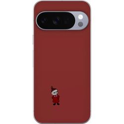 Kompatibelt Mobildeksel til Google Pixel 10 Pro Tegnet kjepphøy figur i rød kjole på minimalistisk mørkerød bakgrunn