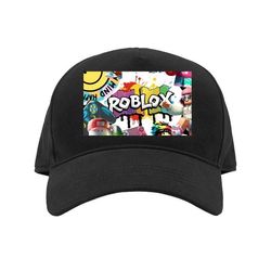 Barn-Caps | Justerbar Caps for Barn Svart Barn Roblox Roblox Svart Barn