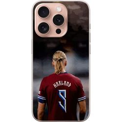Kompatibelt Mobildeksel til Apple iPhone 16 Pro Haaland-inspirert motiv med Norges landslag