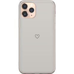 Kompatibelt Mobildeksel til Apple iPhone 11 Pro Hjerte Beige