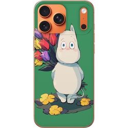Kompatibelt Mobildeksel til Apple iPhone 17 Pro Max Myk illustrasjon med hvit eventyrfigur og blomsterbukett i harmoniske pastellfarger