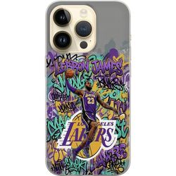 Kompatibelt Mobildeksel til Apple iPhone 14 Pro LeBron James i fargerik gatekunst-design med basketball tema