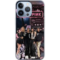 Kompatibelt Mobildeksel til Apple iPhone 13 Pro BLACKPINK kollasj med musikkspiller moteestetikk rosa svart K-pop design