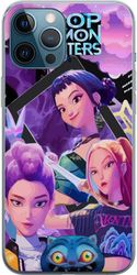 Kompatibelt Mobildeksel til Apple iPhone 12 Pro Max K-Pop Demon Hunters animeinspirert futuristisk by med tre heltinner og lilla neonlys