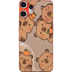 Kompatibelt Mobildeksel til Nothing CMF Phone 2 Pro Gullige capybaraer i varme toner med appelsiner og glade uttrykk