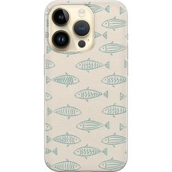 Kompatibelt Mobildeksel til Apple iPhone 15 Pro Minimalistisk sjømotiv med dekorative fisk på lys bakgrunn