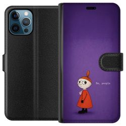 Kompatibelt Lommeboketui til Apple iPhone 12 Pro Max Illustrert rødhåret jente i oransje kjole med teksten Ew, people på dyp lilla bakgrunn