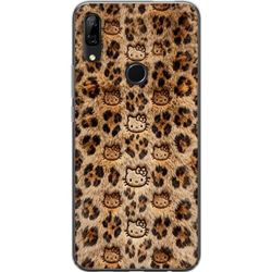 Kompatibel Mobilcover til Huawei P Smart Z Leopardmønster med søde kattemotiver og blød pelsstruktur
