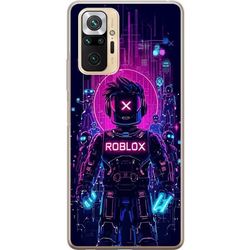 Kompatibelt Mobildeksel til Xiaomi Redmi Note 10 Pro Roblox Cyber Core Kraftfullt digitalt Roblox-design med lilla lys og futuristisk bakgrunn