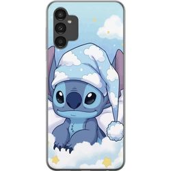 Kompatibelt Mobildeksel til Samsung Galaxy A04s Stitch god natt skyer sovende søte sengetøy kawaii koselig blått karakter myk estetisk plakat