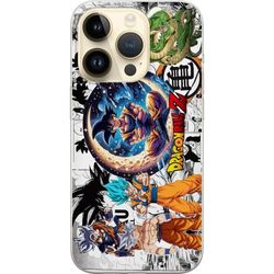 Kompatibelt Mobildeksel til Apple iPhone 14 Pro Fargerik scene med kampende figurer, energi og intens bevegelse i anime-stil