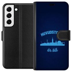Kompatibelt Lommeboketui til Samsung Galaxy S22 5G Djurgården er blå
