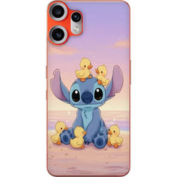 Kompatibelt Mobildeksel til Nothing CMF Phone 2 Pro Blå tegnet figur på stranden med små ender i rolig pastell design