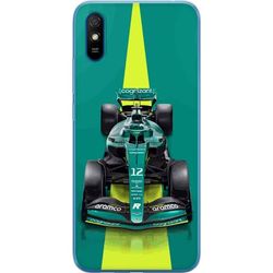 Kompatibelt Mobildeksel til Xiaomi Redmi 9AT Grønn Formelbil i Moderne Racingdesign med Stilig Studiofølelse