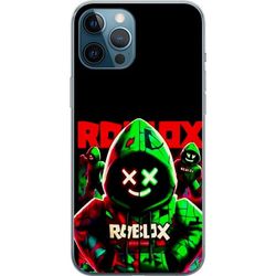 Kompatibelt Mobildeksel til Apple iPhone 12 Pro Max Roblox Shadow Squad Design mørk neon-inspirert stil med grønne og røde kontraster for et kult int