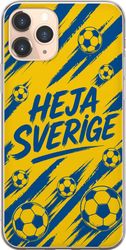 Kompatibelt Mobildeksel til Apple iPhone 11 Pro Sporty motiv med svenske farger, fotballer og støtte til Sverige under VM 2026 og internasjonale mest
