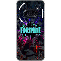 Kompatibelt Mobildeksel til Nothing Phone (2a) Plus Actionspilllogo med sprekkete former og dramatisk mørk bakgrunn