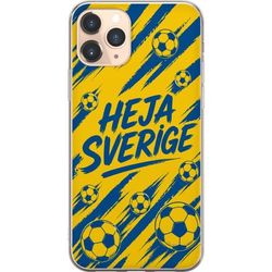Kompatibelt Mobildeksel til Apple iPhone 11 Pro Sporty motiv med svenske farger, fotball og støtte for Sverige under VM 2026 og internasjonalt mester
