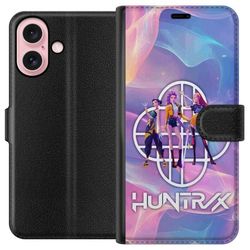 Kompatibelt Lommeboketui til Apple iPhone 16 Huntrix Neon Trio Kpop Demon Hunter Fargerikt futuristiskt design med tre kvinnelige helter i pastell og
