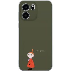 Kompatibelt Mobildeksel til OnePlus Nord CE6 Illustrert motiv med Lille My i oransje kjole, humoristisk sitat og dempet grønn bakgrunn