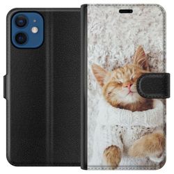 Kompatibelt Lommeboketui til Apple iPhone 12 Katt