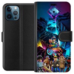 Kompatibelt Lommeboketui til Apple iPhone 12 Pro Roblox futuristisk neonverden med spillkontrollere, karakterer og lyseffekter - perfekt for alle gam
