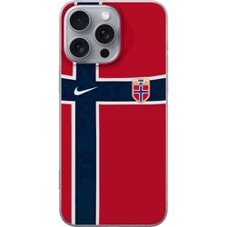 Kompatibelt Mobildeksel til Apple iPhone 16 Pro Max Motiv med norsk fotballtrøye og nasjonale farger