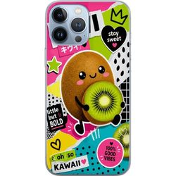 Kompatibelt Mobildeksel til Apple iPhone 13 Pro Max Lekefull kiwi med kawaii-tema, sterke farger og sjarmerende popkunstfølelse.
