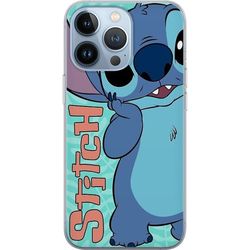 Kompatibelt Mobildeksel til Apple iPhone 13 Pro Blå Stitch illustrasjon med myke farger og søt tegnet design