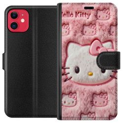 Kompatibelt Lommeboketui til Apple iPhone 11 Hello Kitty-inspirert rosa fluffdesign med ikonisk kattansikt i kawaii-stil