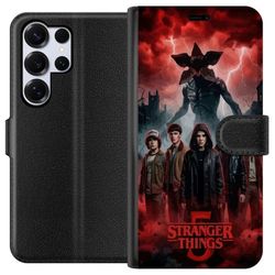 Kompatibelt Lommeboketui til Samsung Galaxy S25 Ultra Mørk Stranger Things-inspirert fantasyillustrasjon med torden og dramatisk skrekkstemning