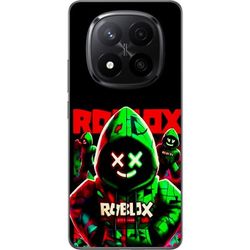 Kompatibelt Mobildeksel til Xiaomi Redmi Note 14 Pro+ Roblox Shadow Squad Design mørk neon-inspirert stil med grønne og røde kontraster for et kult i