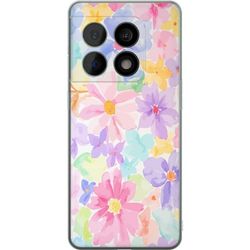 Kompatibelt Mobildeksel til OnePlus 10 Pro Vanntett-inspirert blomstmotiv i myke pastellfarger med luftig og harmonisk følelse