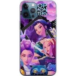 Kompatibelt Mobildeksel til Apple iPhone 12 Pro Max K-Pop Demon Hunters anime inspirert futuristisk by med tre heltinner og lilla neonlys