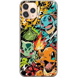 Kompatibelt Mobildeksel til Apple iPhone 11 Pro Bulbasaur, Charmander og Squirtle i fargerik graffiti- og actionstil med sprut og energi