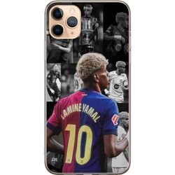 Kompatibelt Mobildeksel til Apple iPhone 11 Pro Max Lamine Yamal-fotballkollasj med portretter og fotballscener i mørke toner